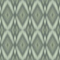 Stoneleaf Threads: Diamond Ikat Pattern in Green, Gray, and Off-White Symmetry Royalty Free Stock Photo